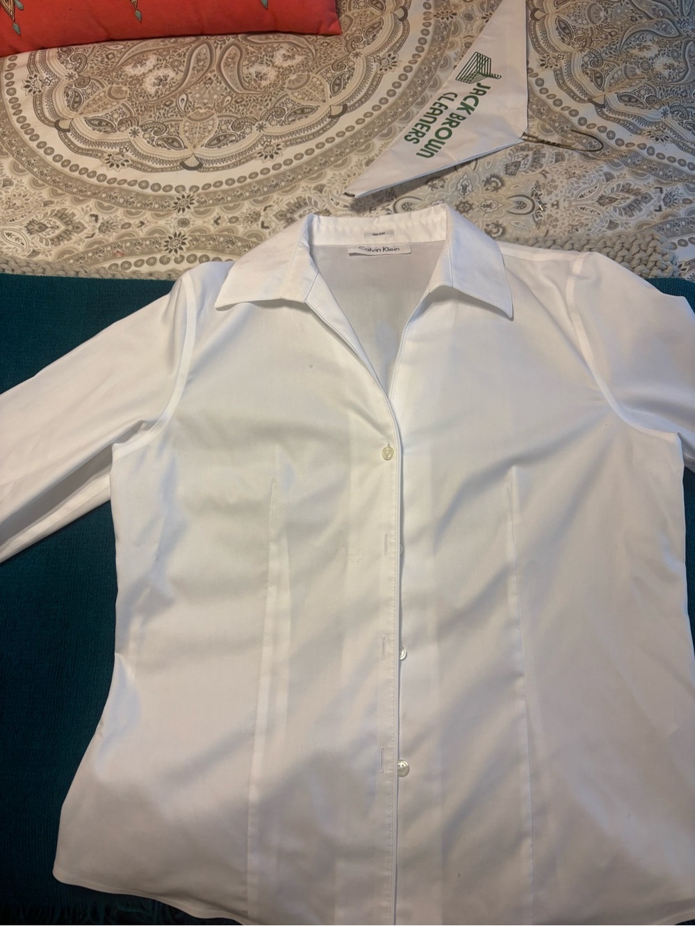 Calvin Klein Classic Super White White Woman’s Dress Shirt